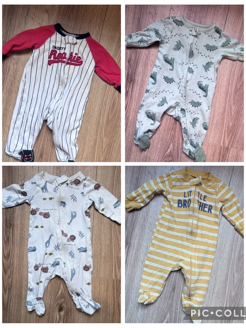 Set of 4 carters footie pajamas